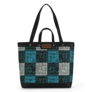 Wrangler Paisley Pattern Conceal Carry Tote - Turquoise
